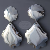 STERLING SILVER LARGE EARRINGS  LAZY DAISY - LARGE