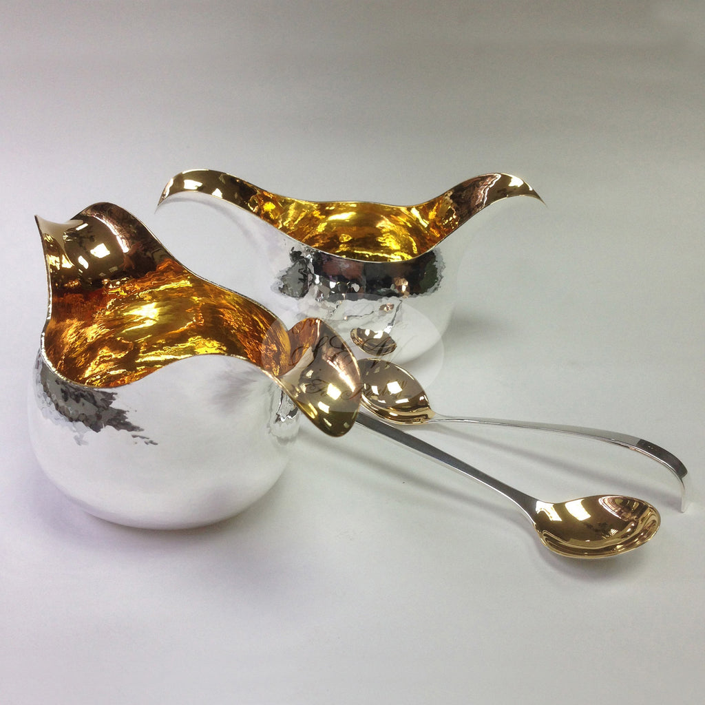 STERLING SILVER SAUCE BOWL WITH SPOON  NAMED THE JOKER