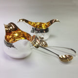 STERLING SILVER SAUCE BOWL WITH SPOON  NAMED THE JOKER