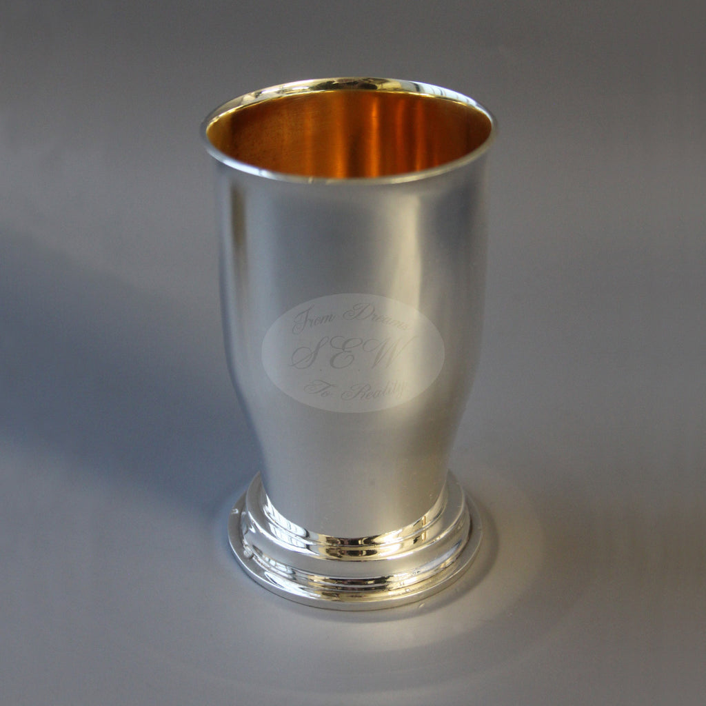 STERLING SILVER DRINKING CUP  SALTED