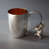 STERLING SILVER TEDDY BEAR CUP