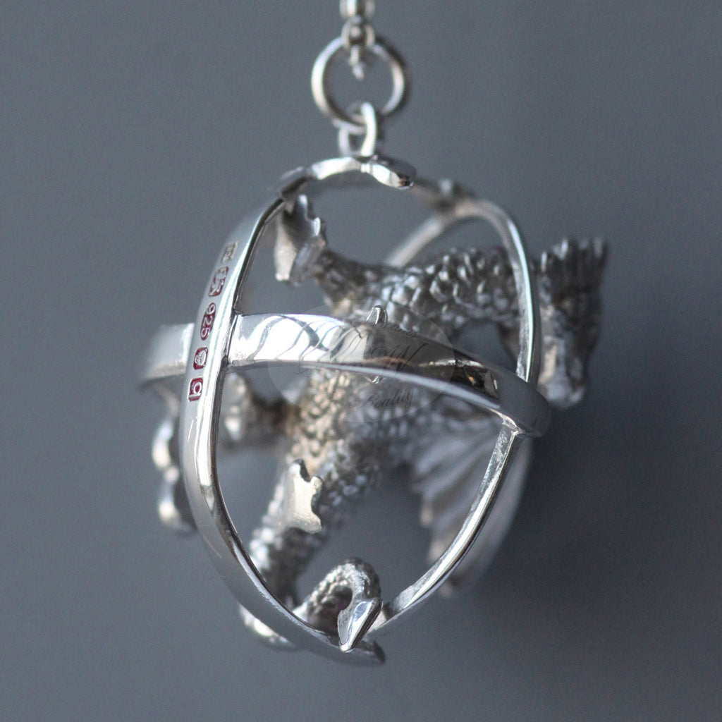 STERLING SILVER PENDANT GEORGE'S DRAGON