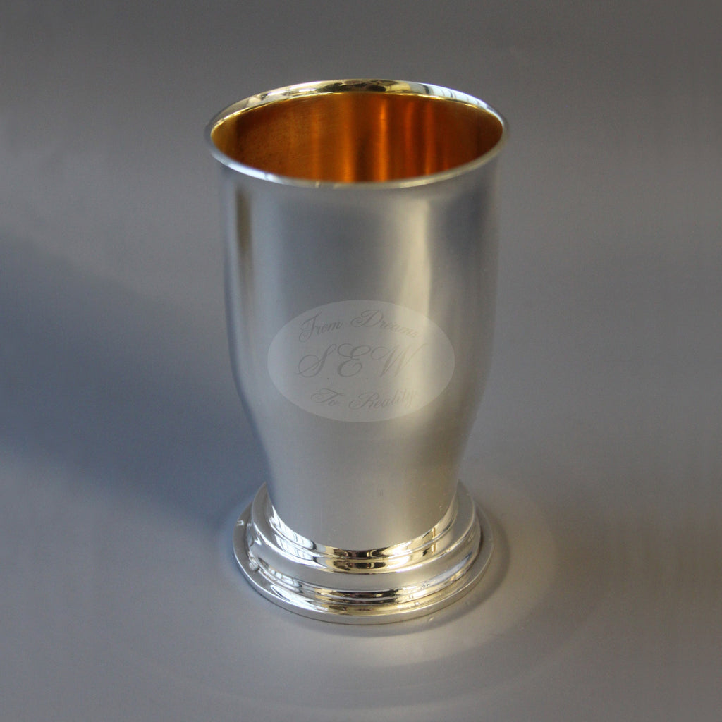 STERLING SILVER DRINKING CUP  SALTED