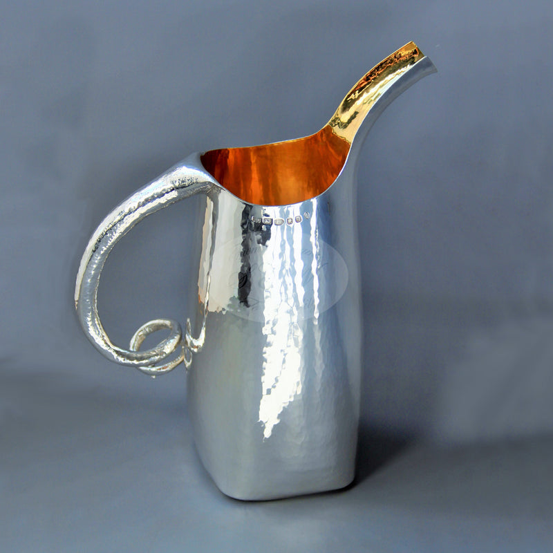 LARGE STERLING SILVER WATER OR FRUIT JUG.   UGGLY JUGGLY